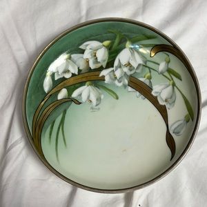 Bavaria Porcelain. PT  Terschenreuth  Hand signed Crocus footed plate #Bavaria